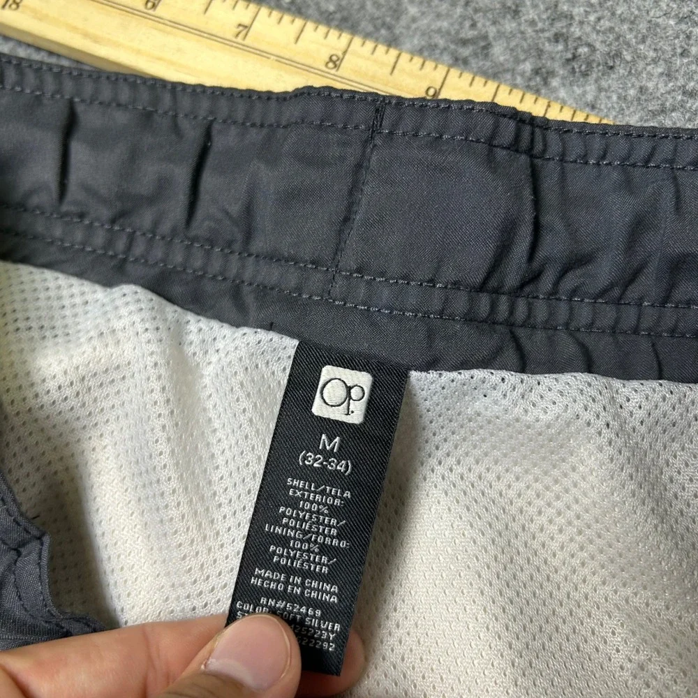 OP Ocean Pacific Grey Heathered Board Shorts Skater Baggy‎ Y2K Mens Size Medium